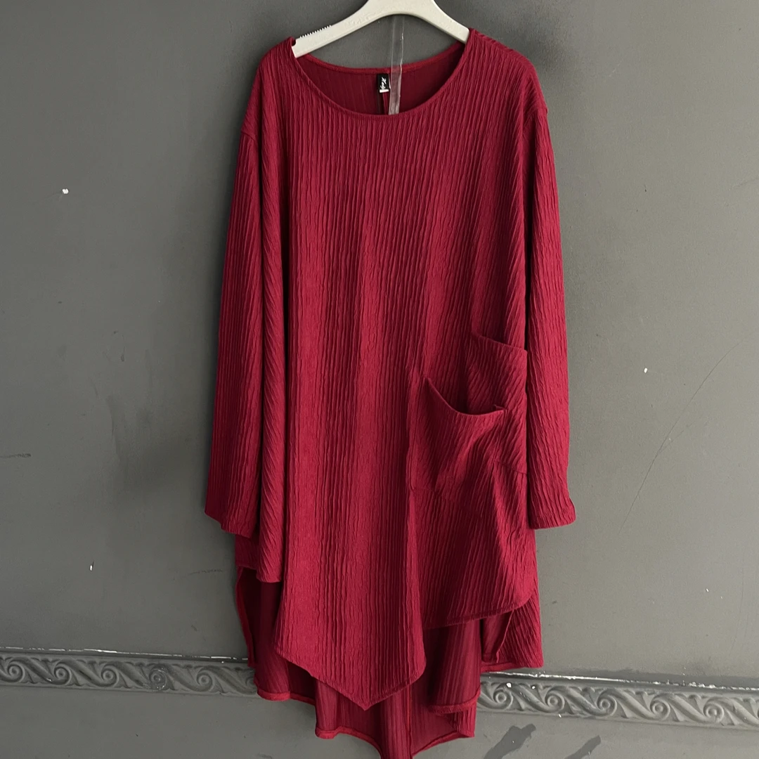 不规则宽松百搭秋季纯色长袖蝙蝠大衫大码女装时尚气质