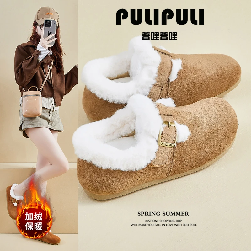 内增高勃肯鞋女款2025爆款加绒加厚棉鞋防寒保暖女士气质鞋子冬季