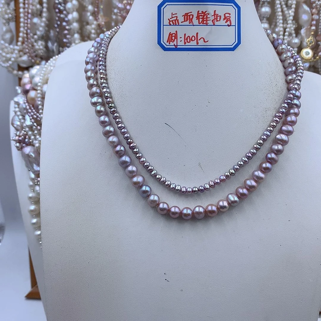 项链耳饰淡水珍珠银S925镶嵌