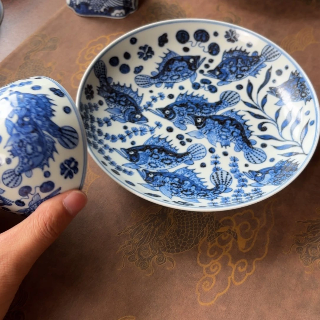 探***者摆件景德镇手绘茶器