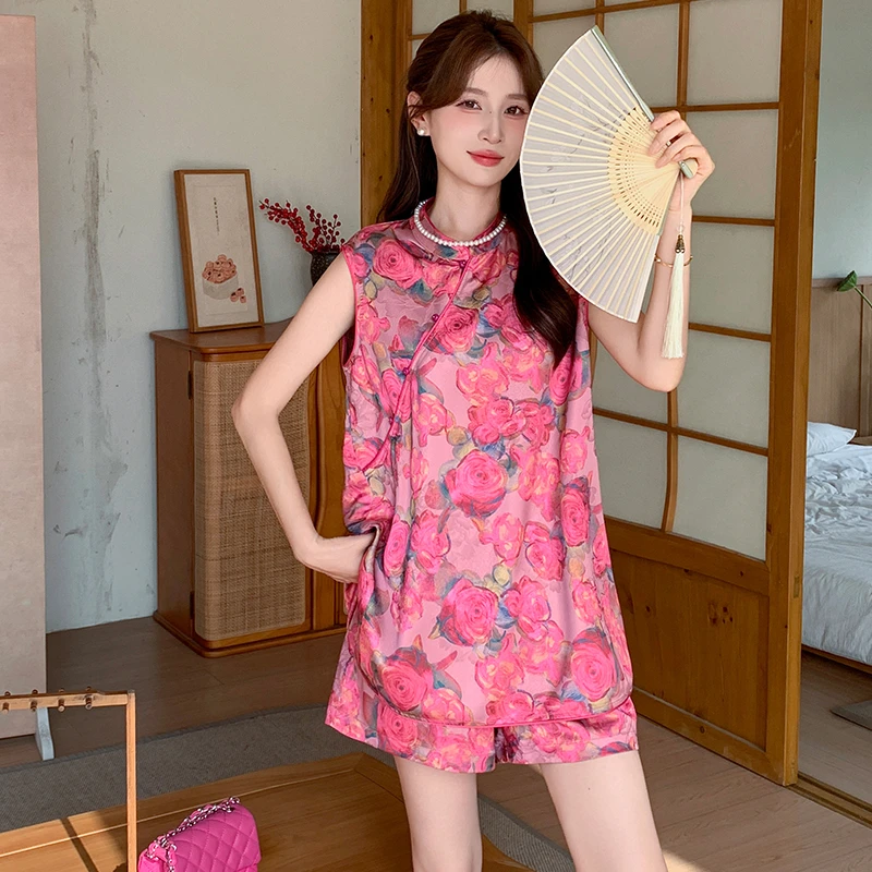 中国风时尚套装上衣时尚连衣裙性感风国风欧若假日风显瘦女士夏季