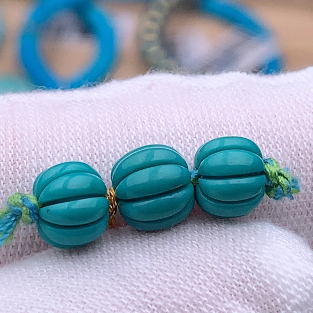 绿松石未镶嵌珠宝奇石7mm