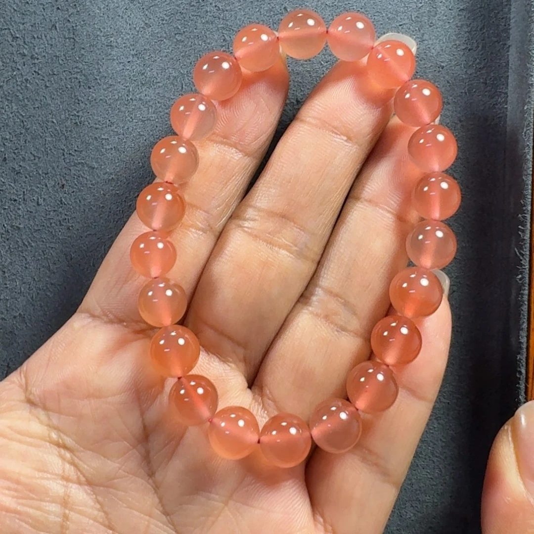 南红玛瑙未镶嵌手串尺寸8+