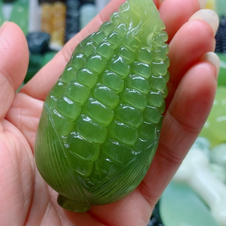 蛇纹石玉未镶嵌手把件