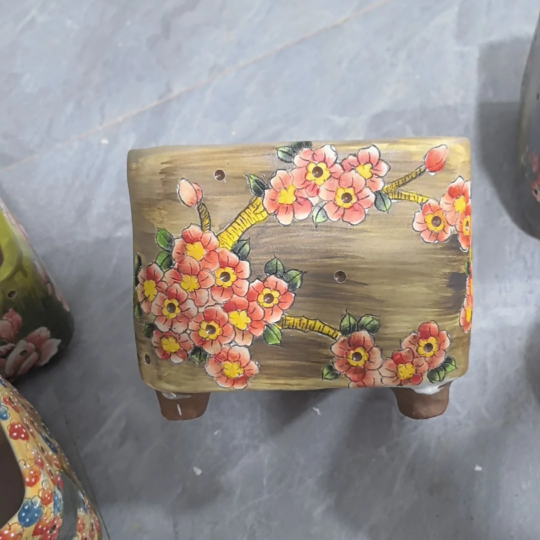 红泥花盆景德镇花盆