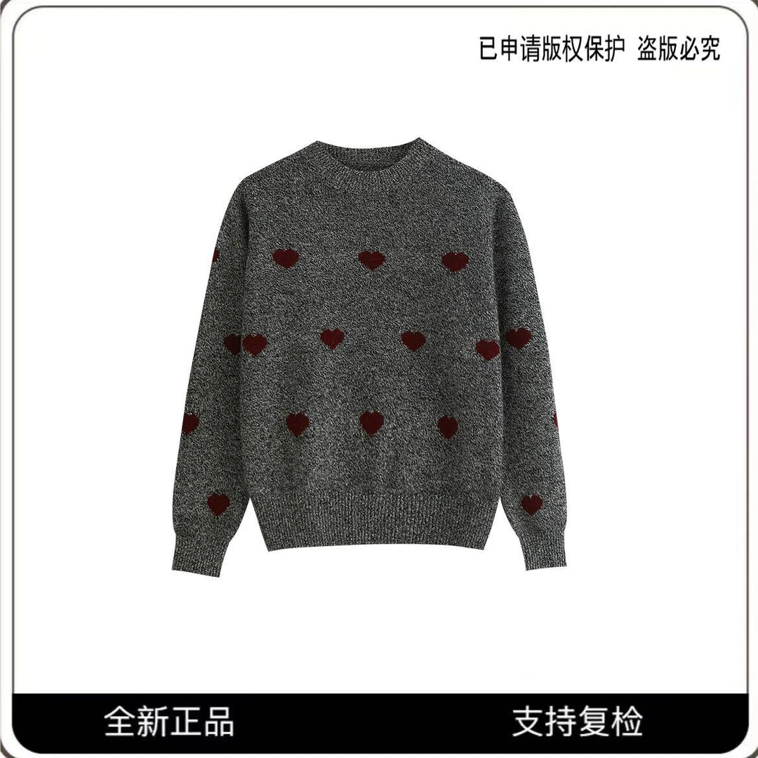 【VAZSLVE/全新奢品】捡漏 圆领毛衣女宽松套头针织上衣TT125