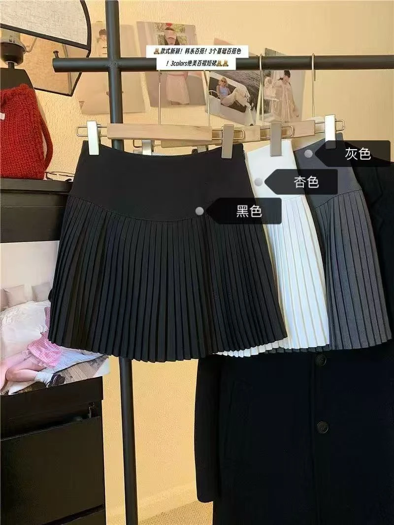 2025夏季新款大码女装时尚休闲显瘦褶皱百褶裙短裙7105