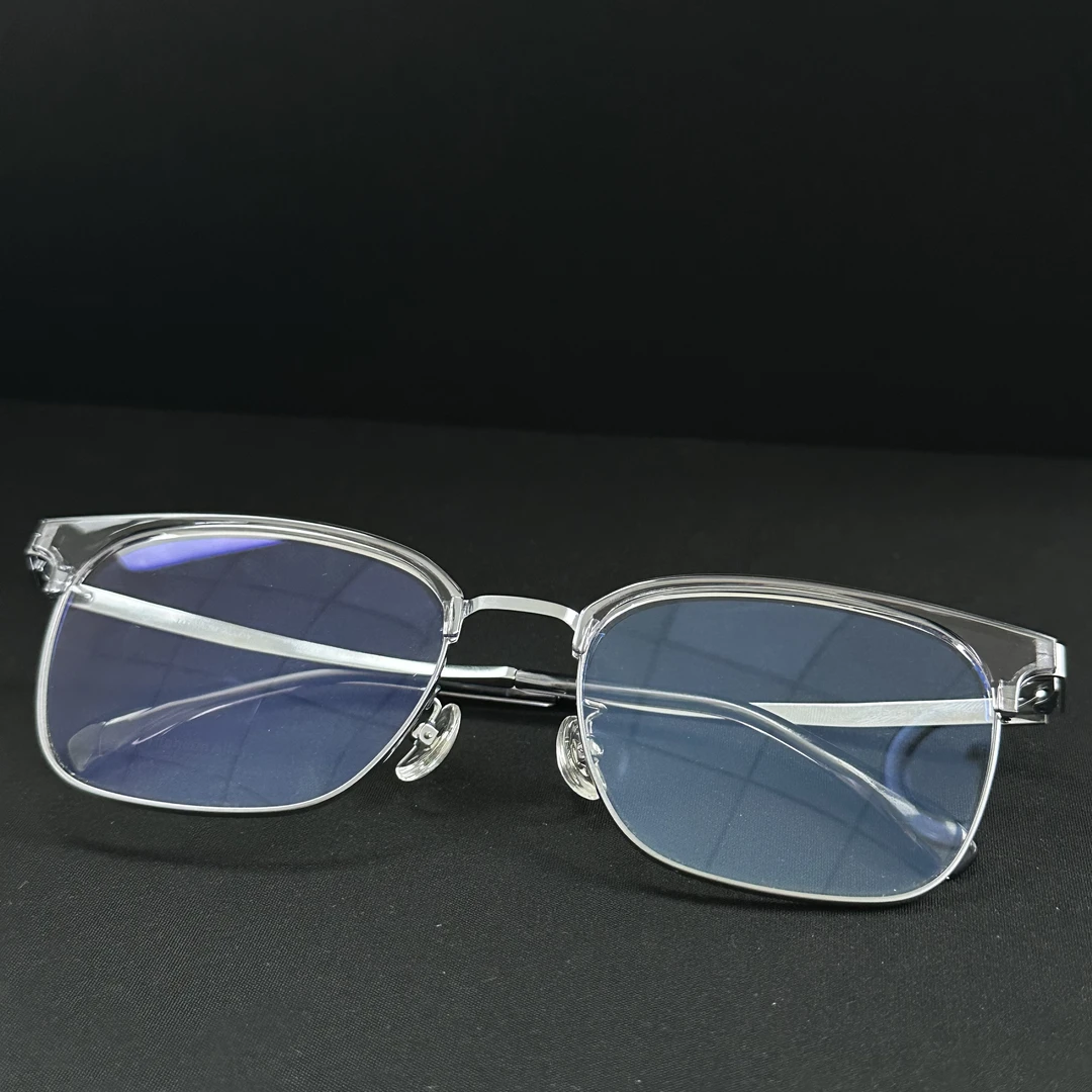 眉毛架 半钛 165总宽大脸必买！9071防蓝光定制度数时尚