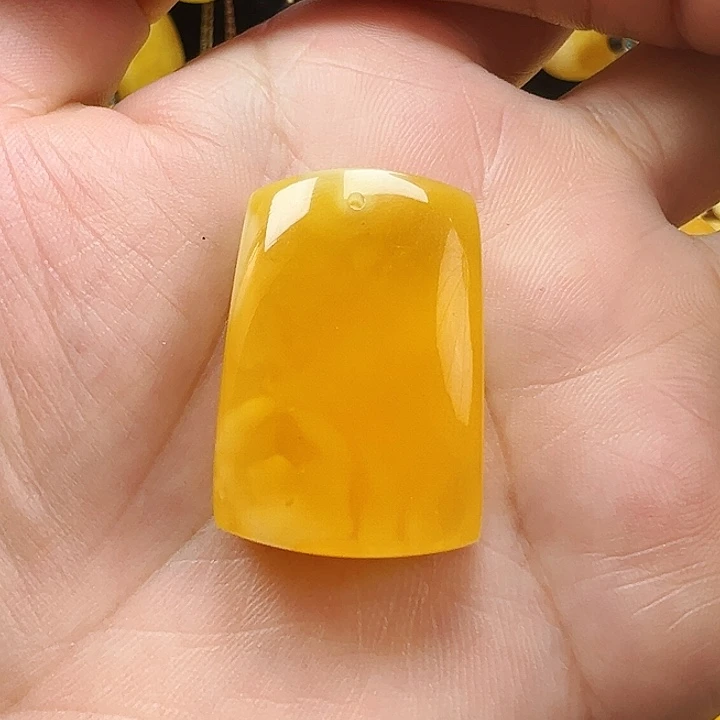 裸石琥珀未镶嵌蜜蜡小方牌