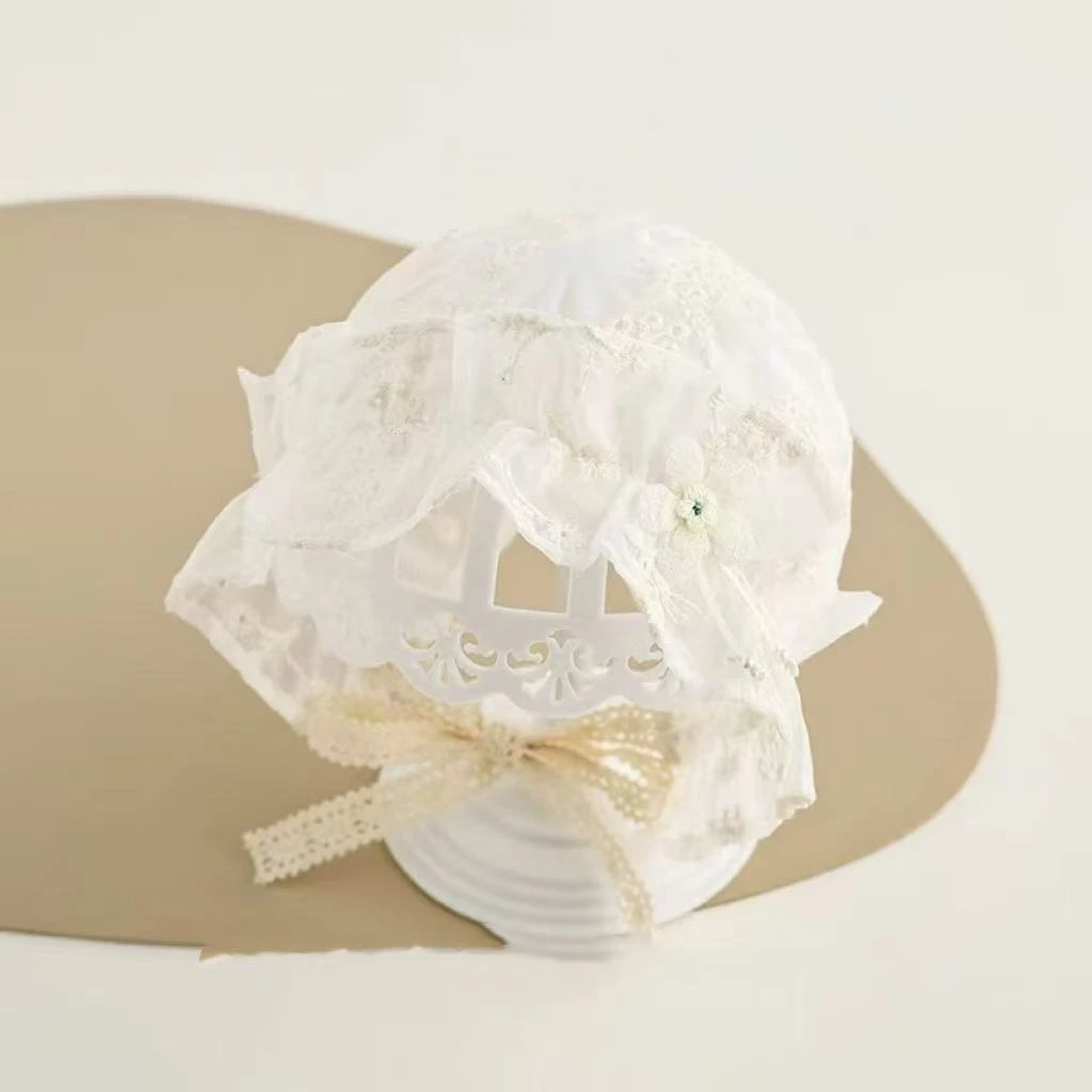 公主风休闲风出游女渔夫帽帽子蕾丝婴幼儿公主夏季