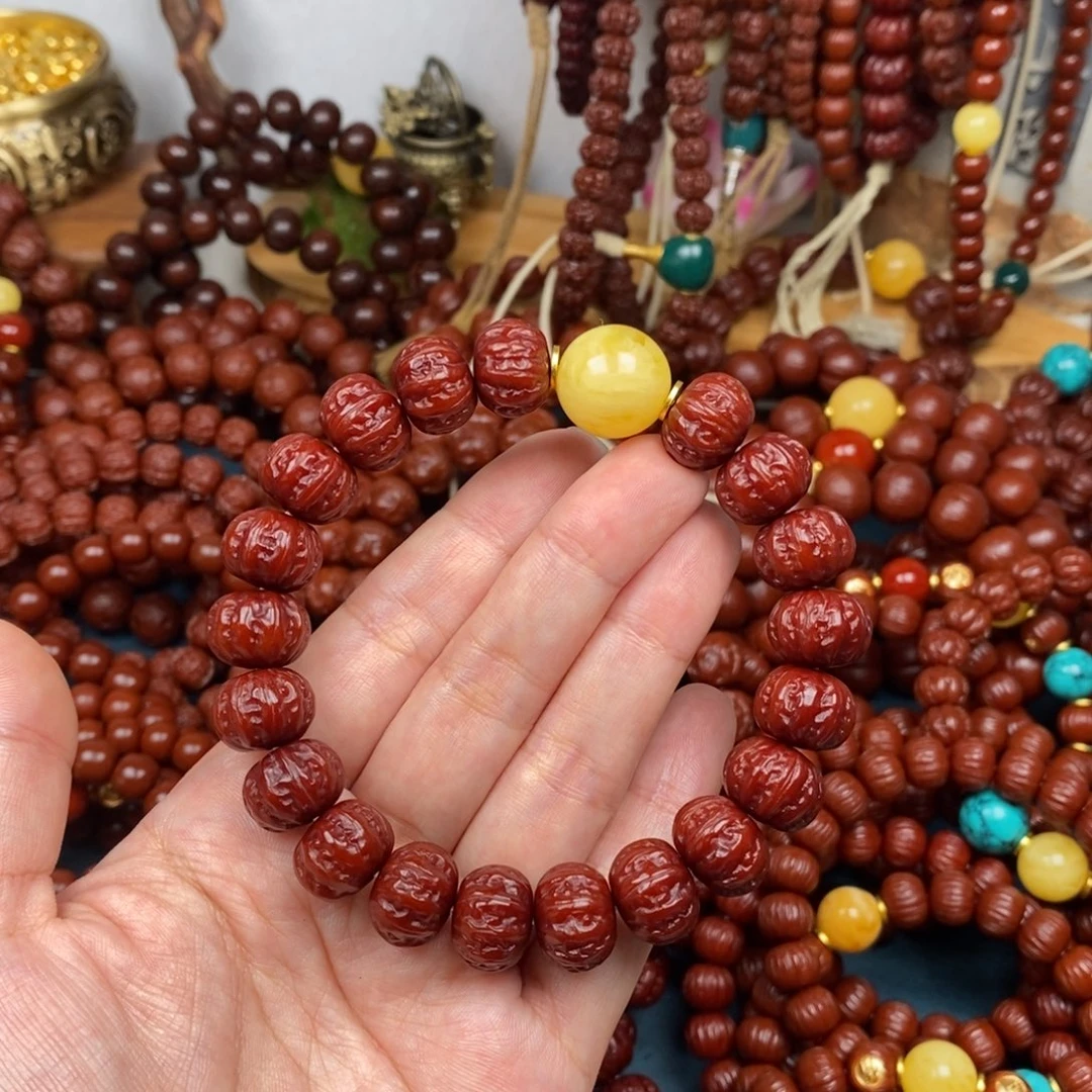 手串猴头核桃毕业八棱➕蜡