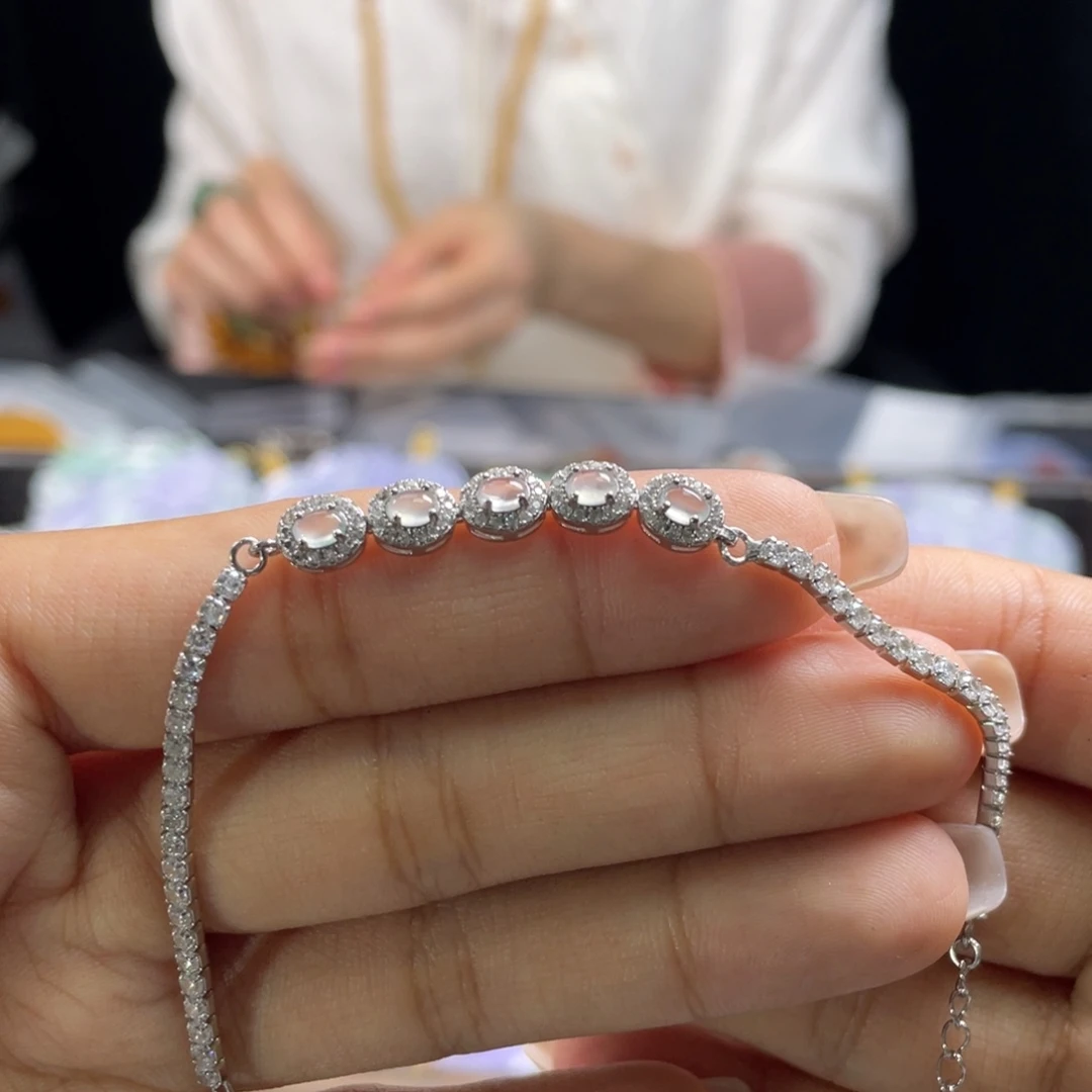 翡翠未镶嵌手链代编织