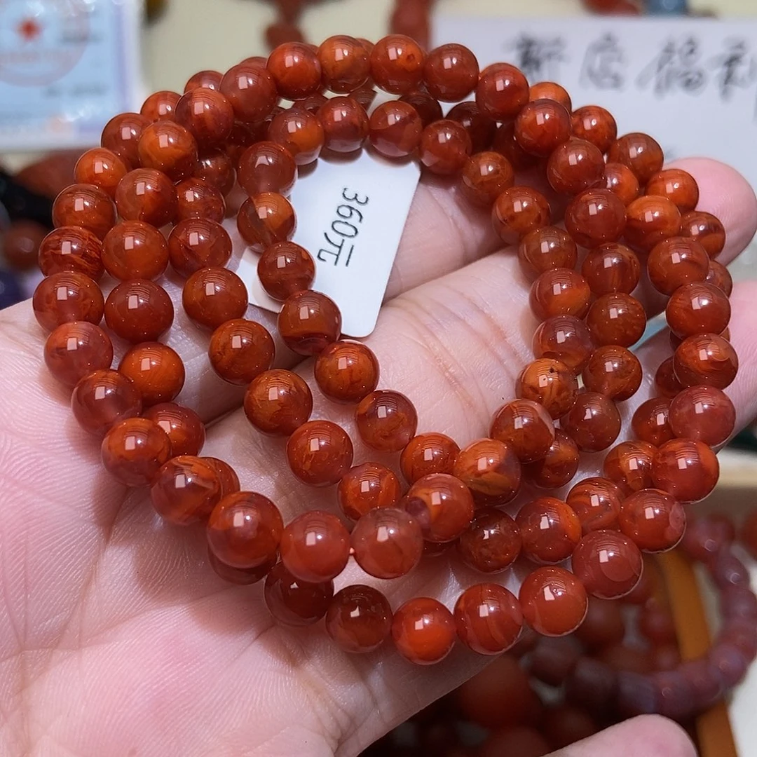 南红玛瑙未镶嵌手链