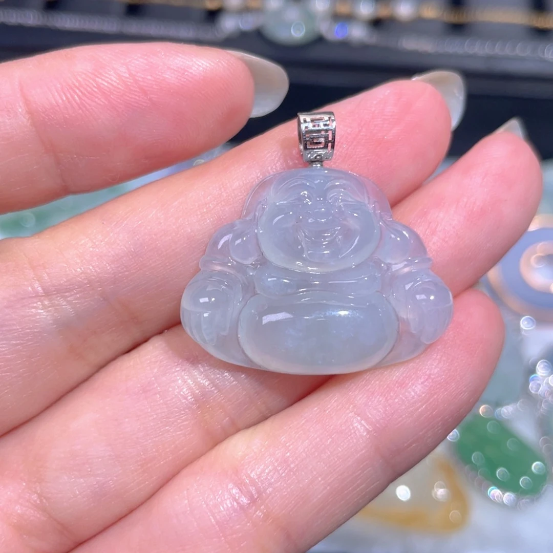 颈饰18K金镶嵌翡翠翡翠