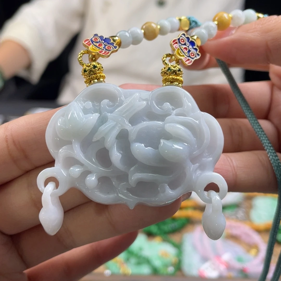 颈饰未镶嵌翡翠代编织