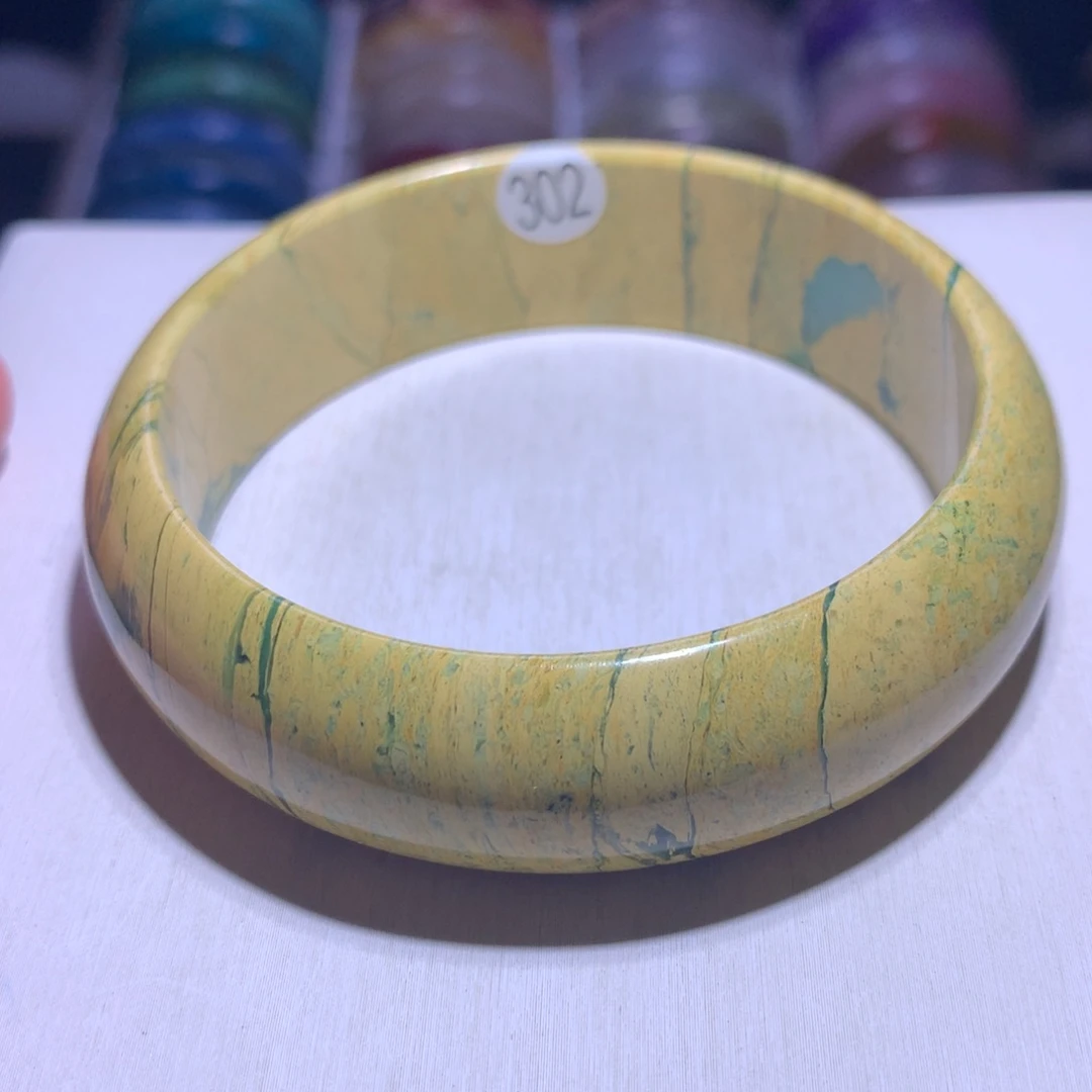 手镯水晶银S925镶嵌云母62.3圈302