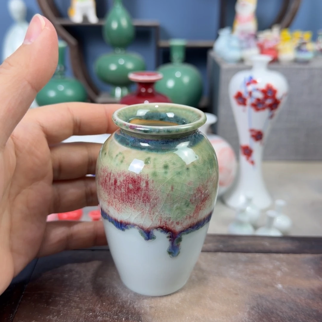 陶瓷手工小花器摆件