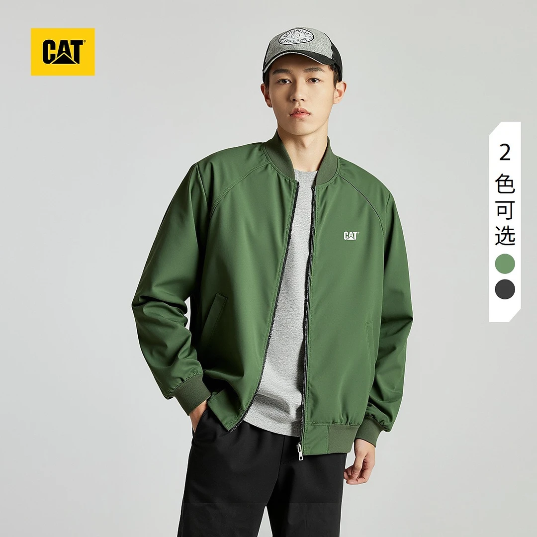【棒球领夹克】CAT卡特秋季复古男士棒球领夹克外套百搭休闲W6673
