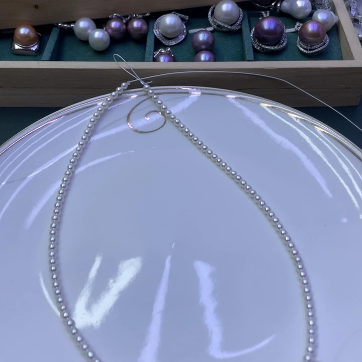 淡水珍珠项链银S925镶嵌星****光