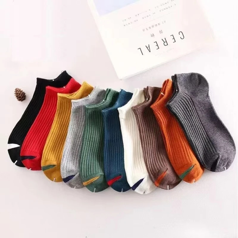 薄款鱼头短筒透气防臭夏季抖音条纹男女短袜运动船袜美式休闲风