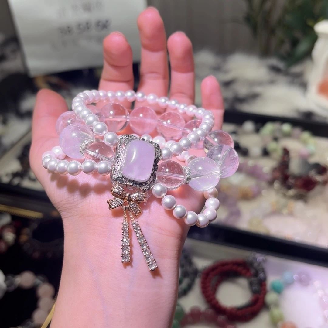 银S925镶嵌手链烟晶