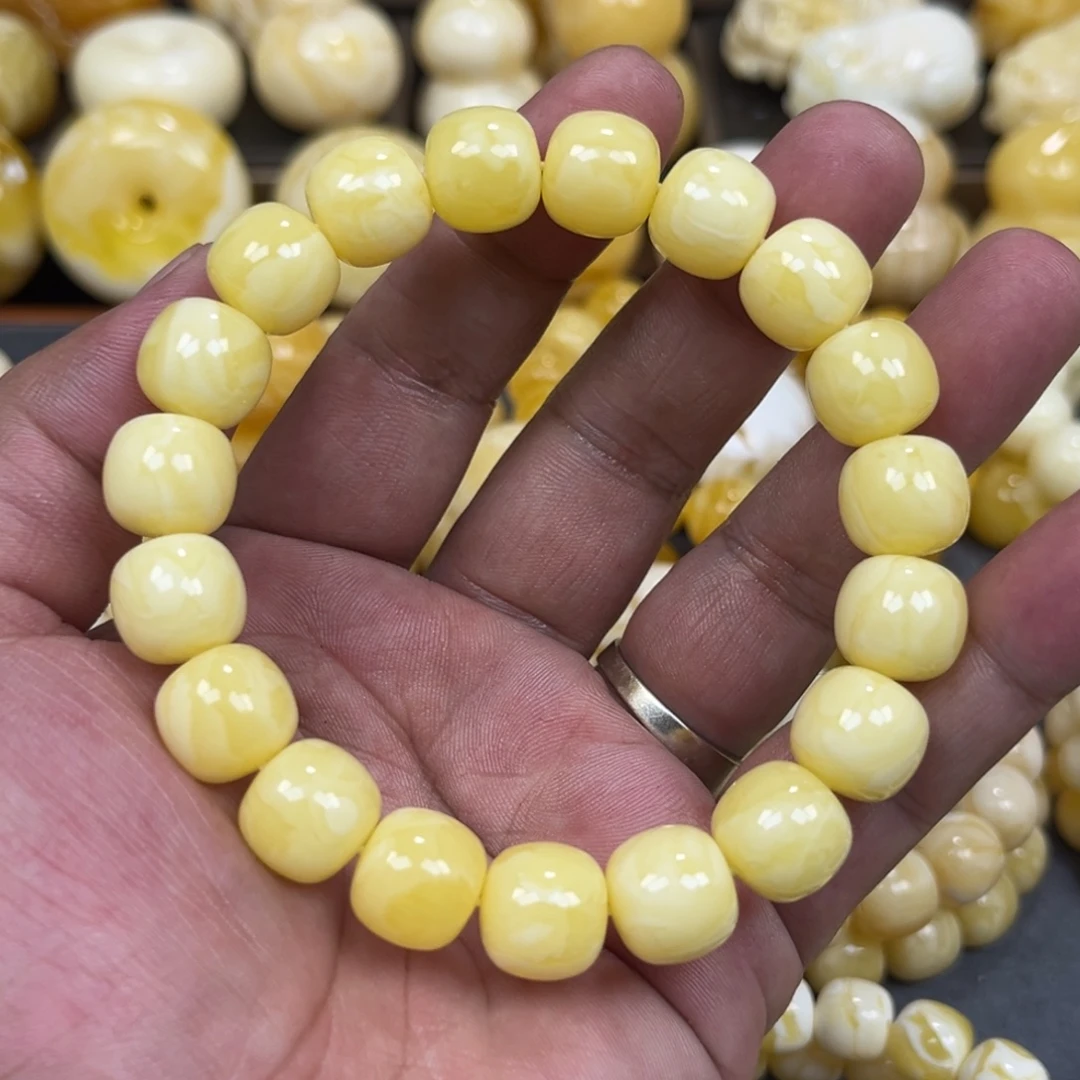 琥珀未镶嵌手串同料12mm