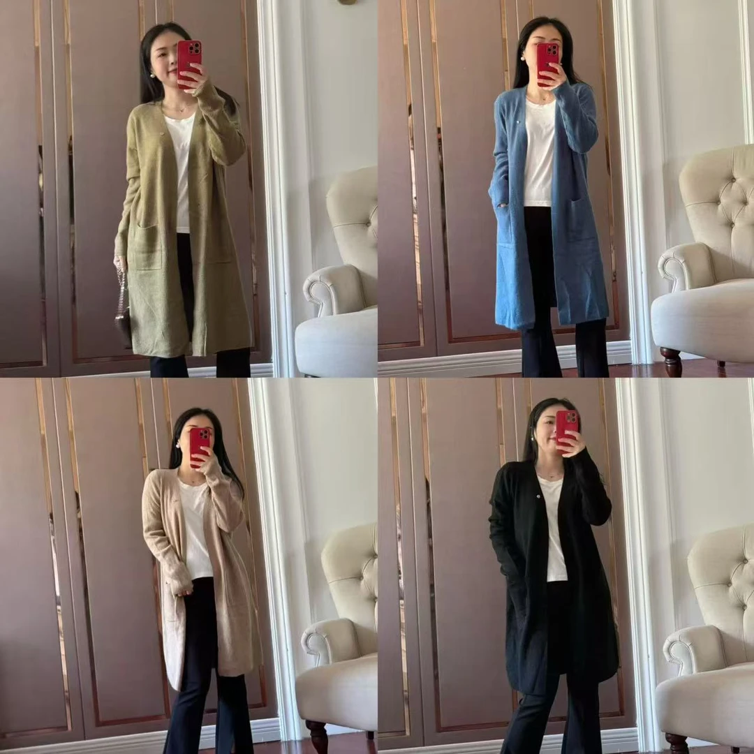 【Zoe轻奢】轻薄针织双口袋开衫250028