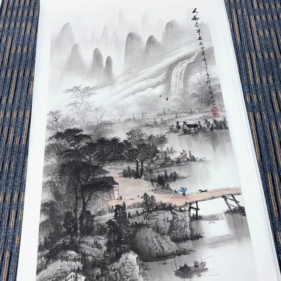 国画冬*雪李益民四尺童