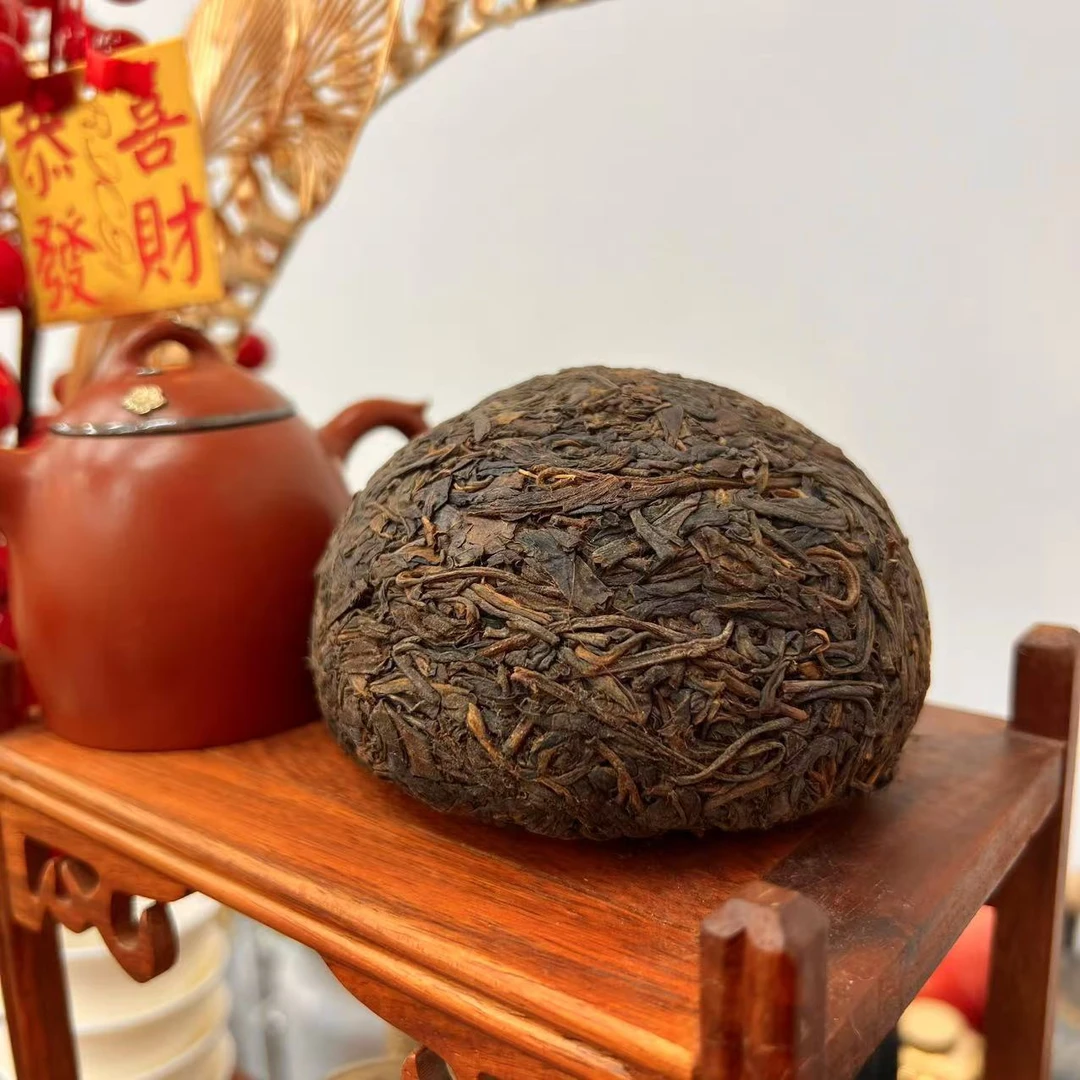 G.60年代双狮同庆老生沱 普洱茶生茶 整沱250g