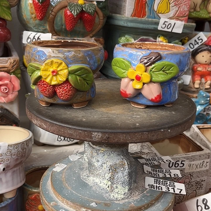 粗陶材质多肉花盆