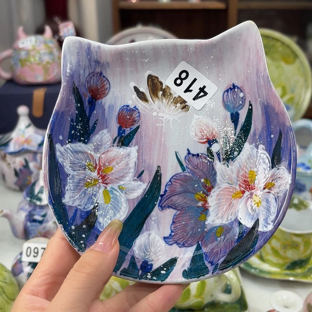 景德镇手绘高温釉下彩陶瓷茶具