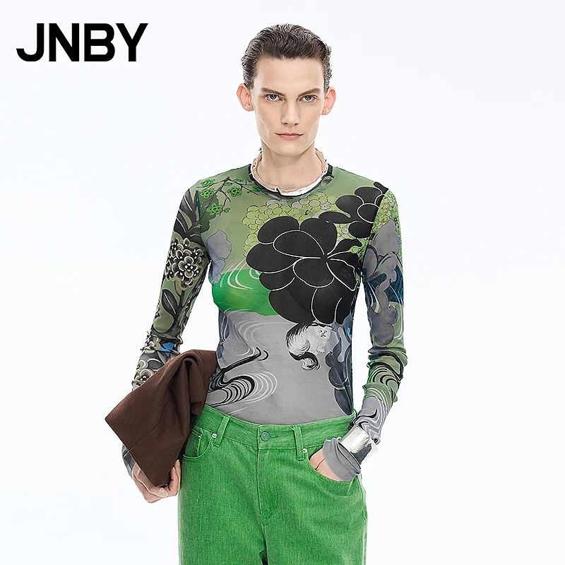 【东方非遗】商场同款JNBY/江南布衣25秋新品T恤皮肤衣5P8110640