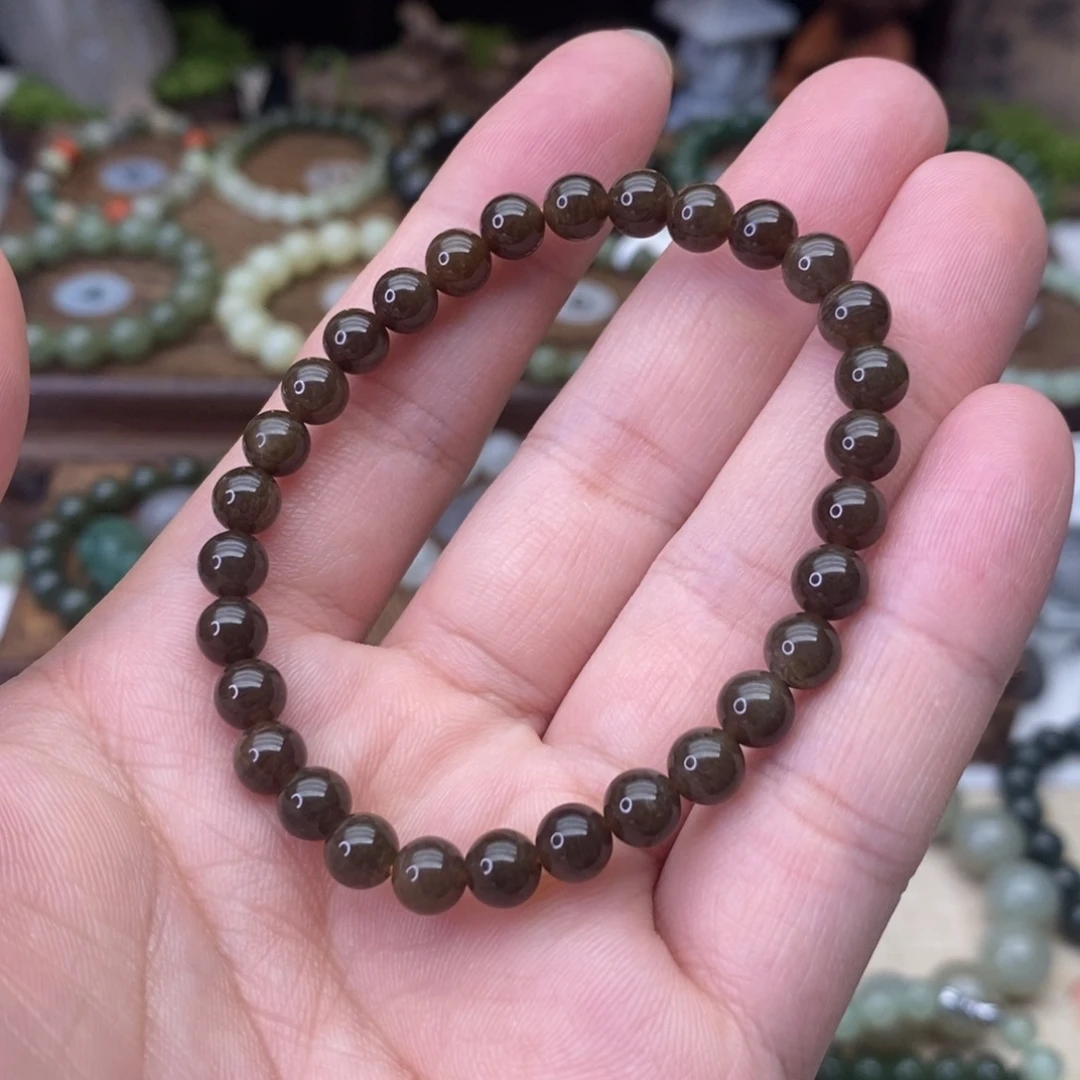 和田玉未镶嵌手链红糖卡6