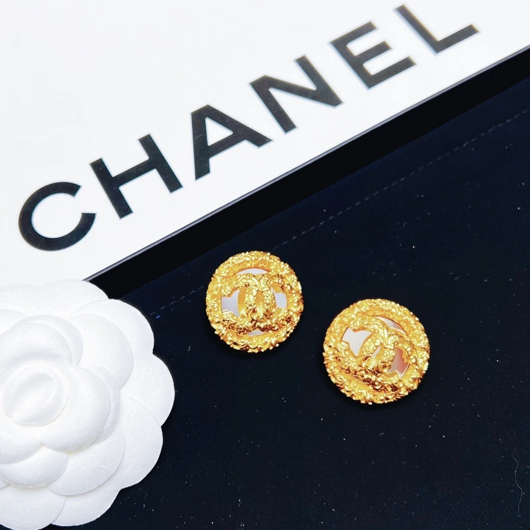 95新 Chanel/香奈儿 柚礼中古/香奈儿镜面熔岩耳夹CQ501054