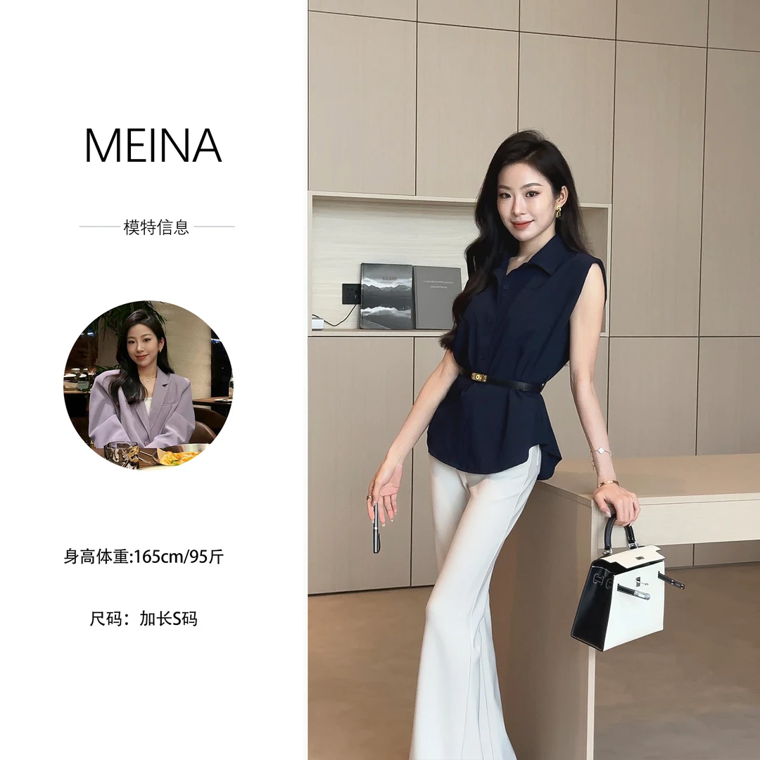 MEINA专属【松弛时光】春夏气质POLO领高级感气质2025百搭显瘦上衣