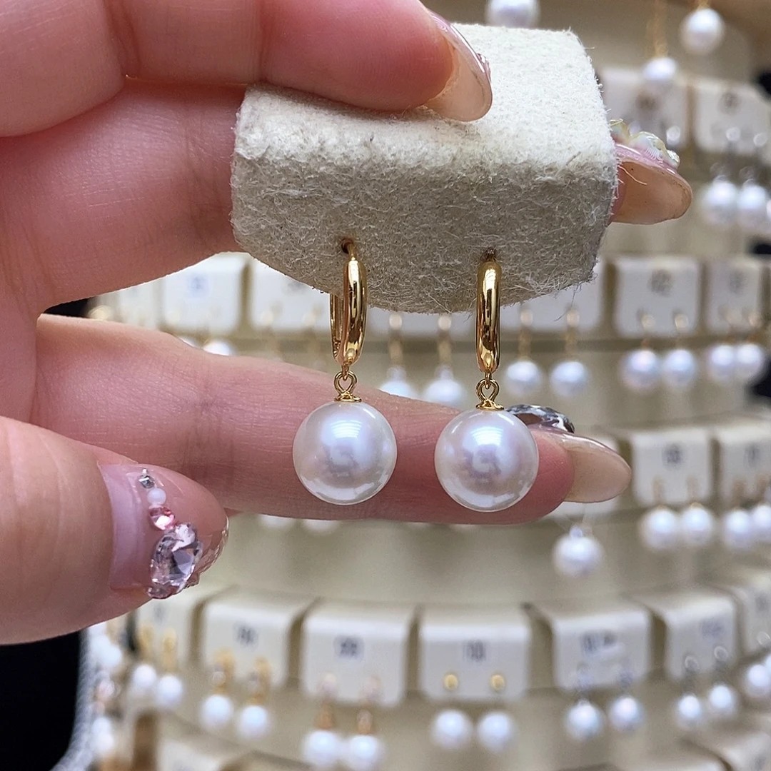 独***步银S925镶嵌耳饰淡水珍珠