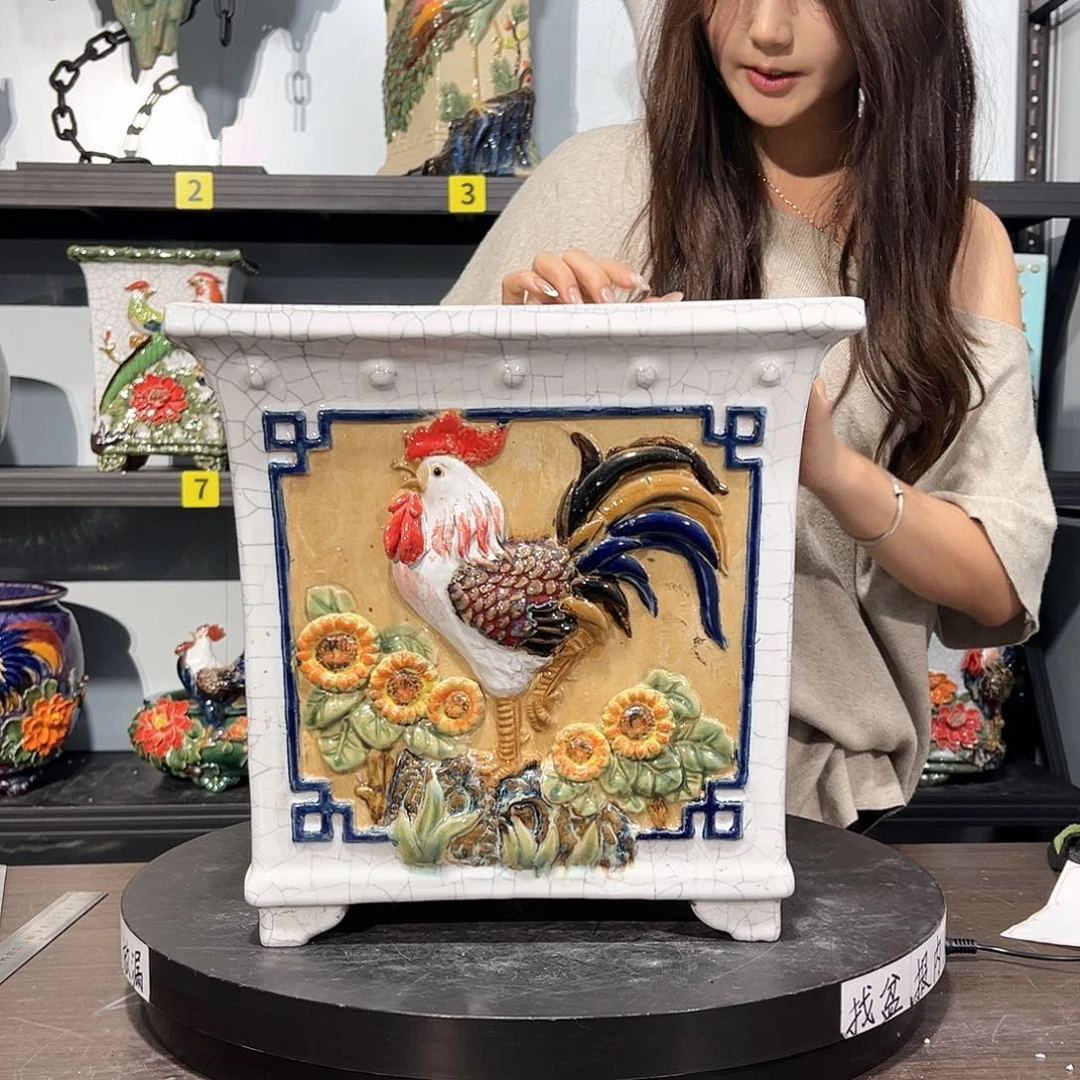 林***苑高温烧制石湾盆不退换瑕疵