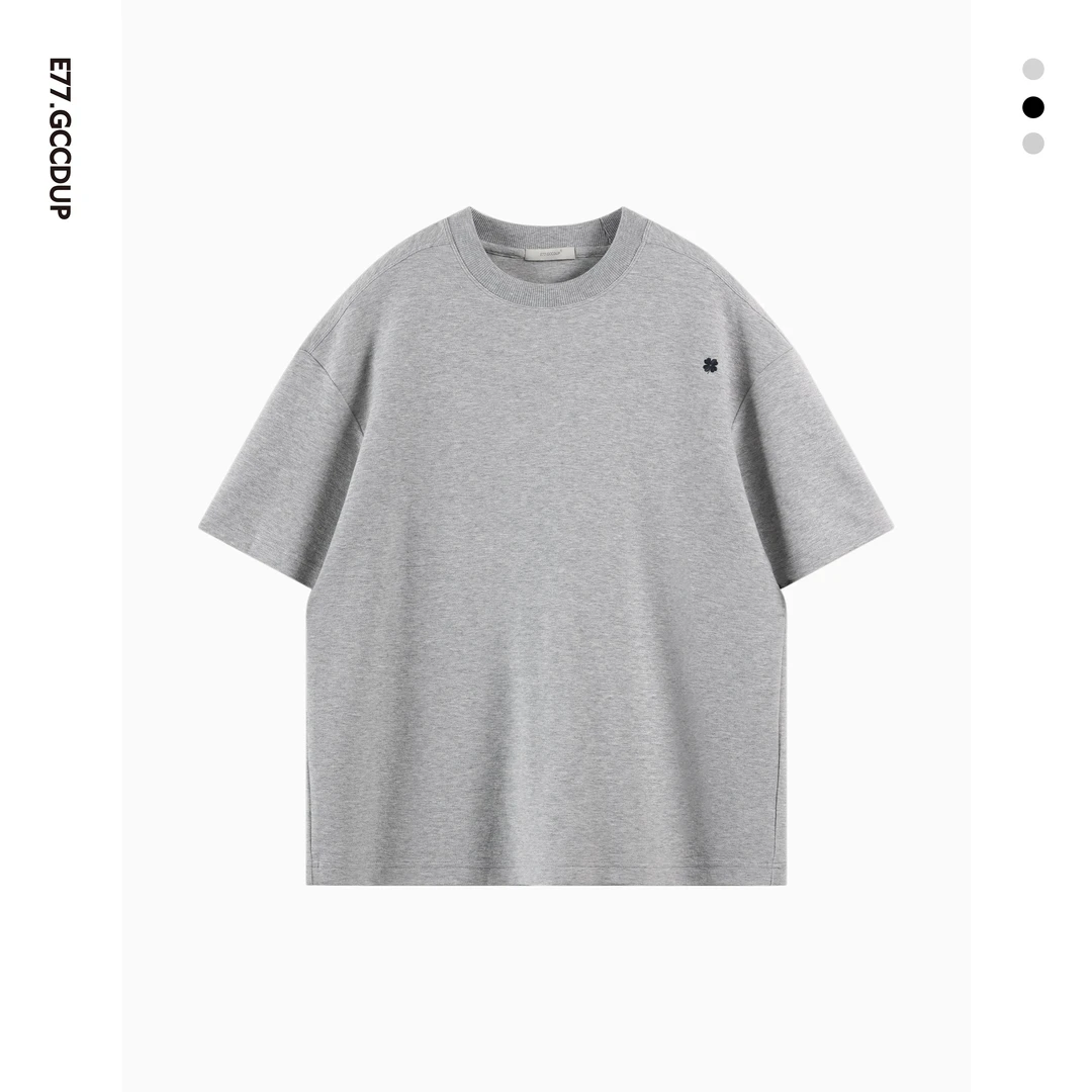 GCCDUPE77夏季绣标圆领百搭简约短袖潮流休闲高级感男装T恤2365