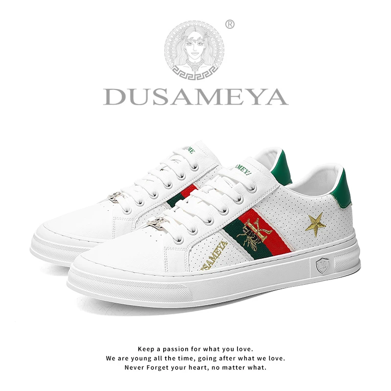 DUSAMEYA/杜莎米娅轻奢新款时尚百搭运动休闲同款手工板鞋6712