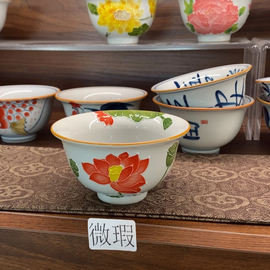 釉下彩老陶泥手工绘制