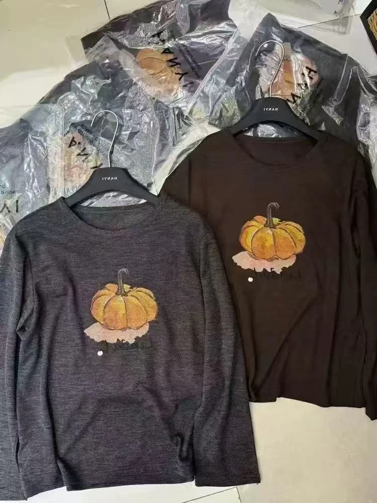 秋季欧货南瓜中长款大T908#