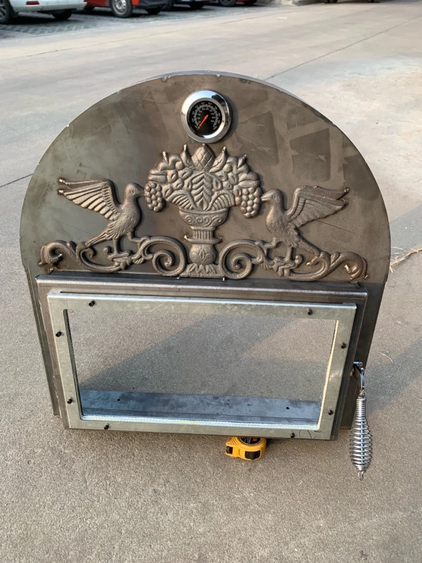 欧式拱形壁炉炉门定制窑炉炉门定制微晶玻璃耐高温1200度来图定制