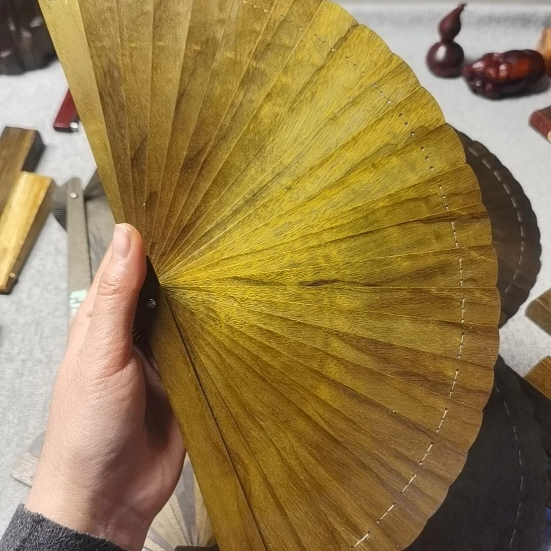 金丝楠侞*金丝楠木小叶桢楠18cm折扇