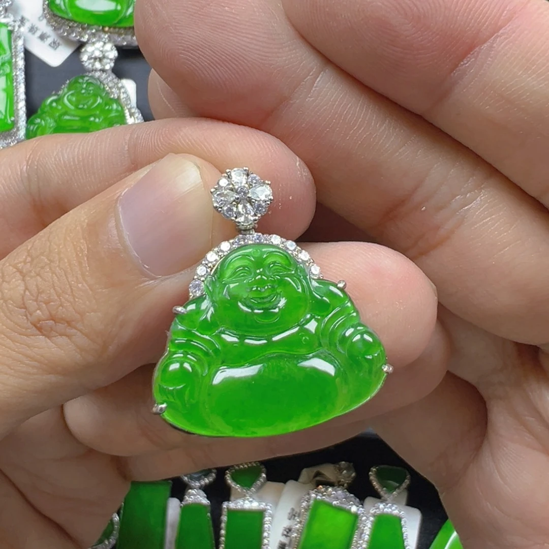 翡翠银S925镶嵌颈饰