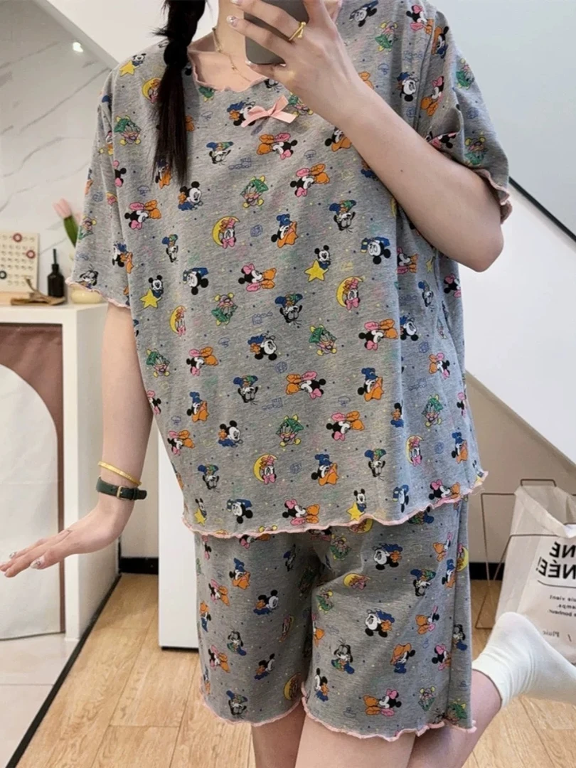 新款长袖卡通米奇韩版休闲时尚套装家居服