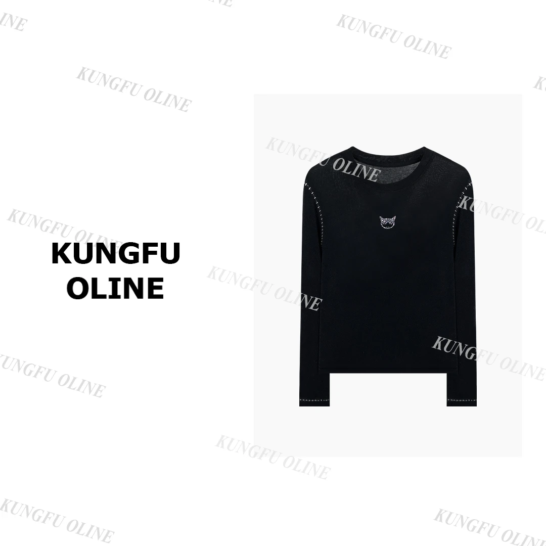 【小恶魔】CT27-04流行款卡通印花圆领长袖T恤潮流休闲上衣女