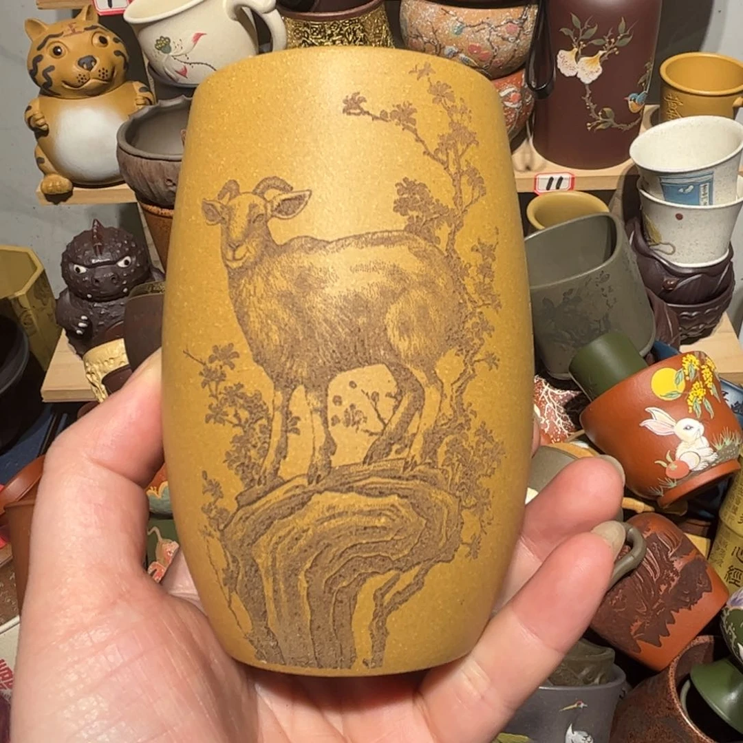 紫砂茶杯宜兴紫砂主人杯