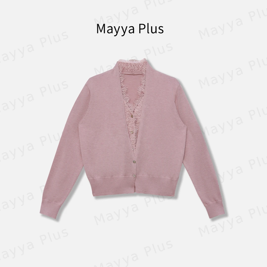 【云之羽】Mayya Plus麦芽定制轻奢气质显瘦百搭款毛织上衣32517035