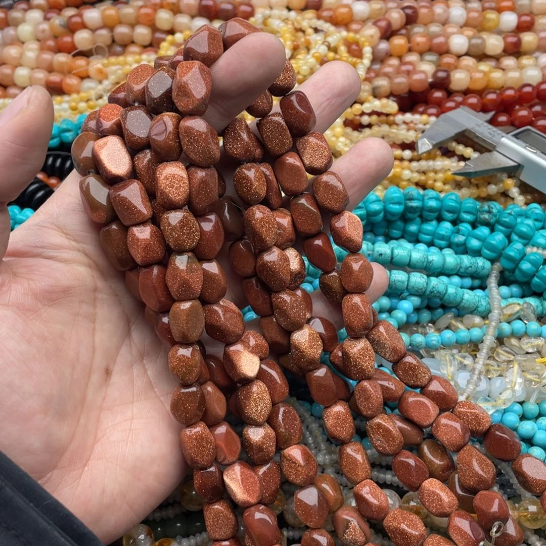 玛瑙/玉髓珠宝半成品未镶嵌一条装9*13左右金沙切面珠