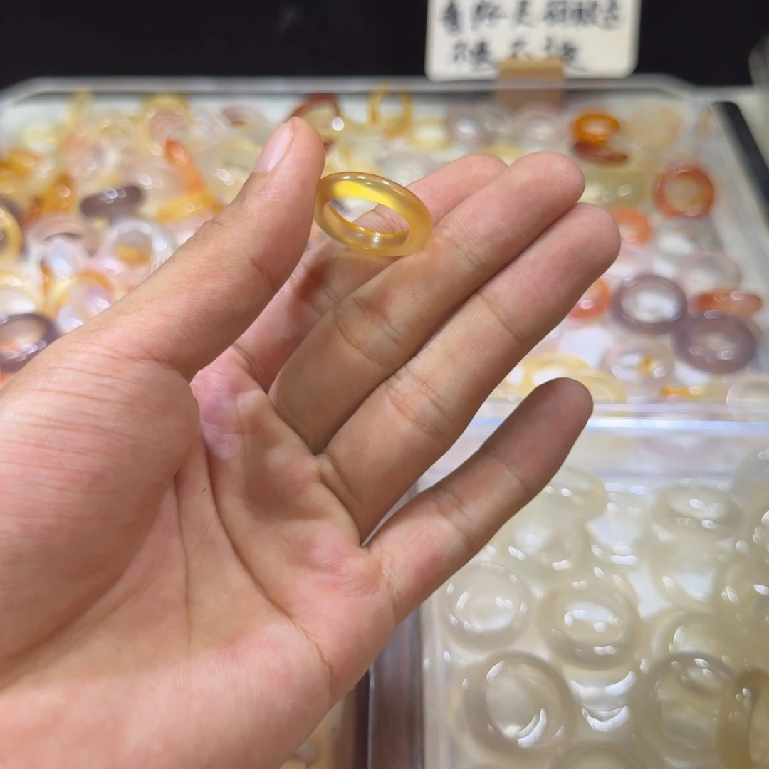 玛瑙/玉髓戒指未镶嵌34号港15
